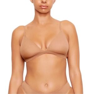 SKIMS Mesh Triangle Bralette in Sienna NWT Size Small